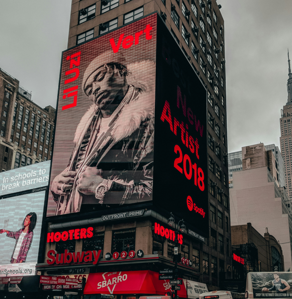 Digital billboard in Times Square